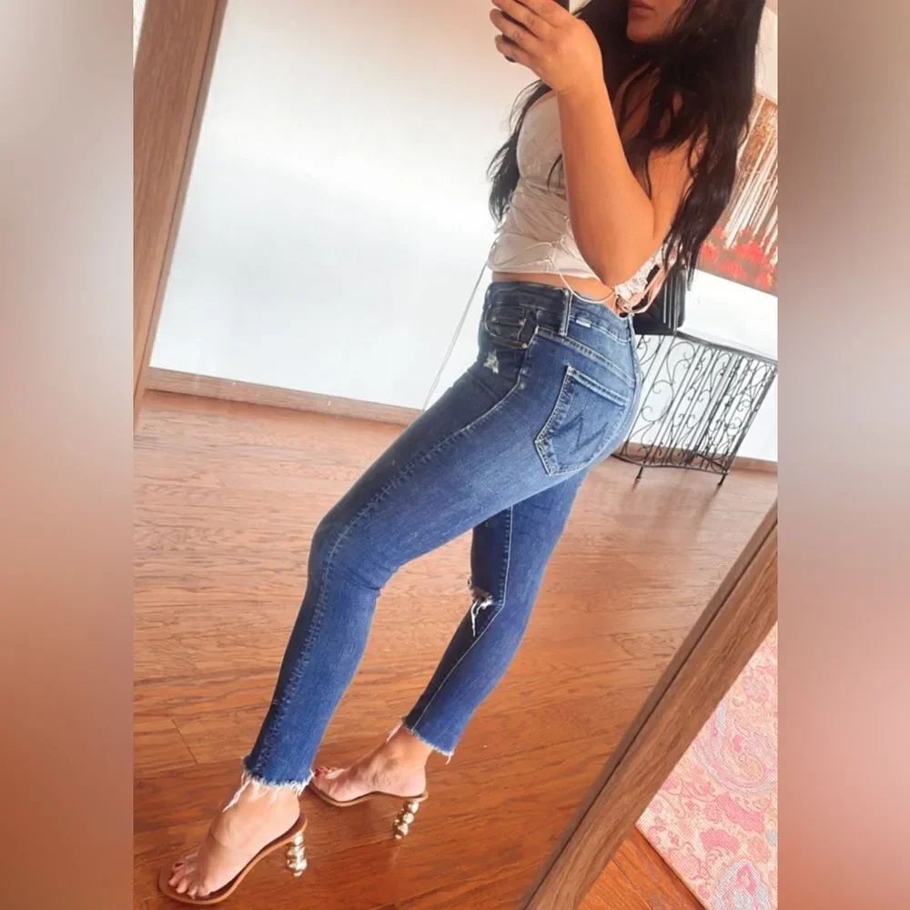 MOTHER blue skinny jeans